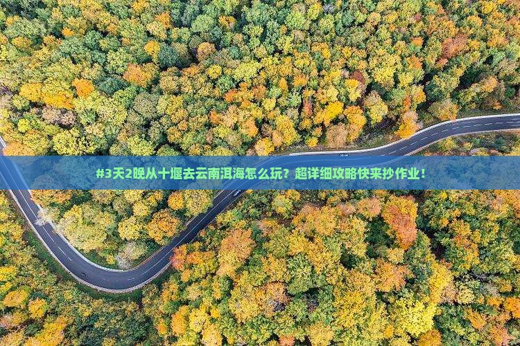 #3天2晚从十堰去云南洱海怎么玩？超详细攻略快来抄作业！
