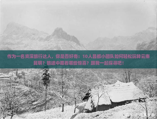 作为一名资深旅行达人，你是否好奇：10人昌都小团队如何轻松玩转云南昆明？旅途中藏着哪些惊喜？跟我一起探寻吧！