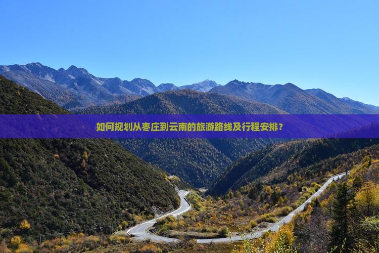 如何规划从枣庄到云南的旅游路线及行程安排？