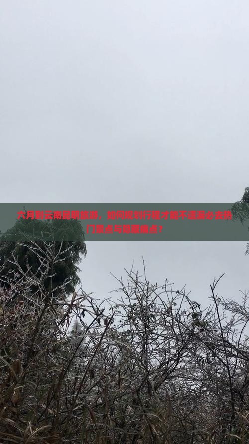六月到云南昆明旅游，如何规划行程才能不遗漏必去热门景点与隐藏痛点？
