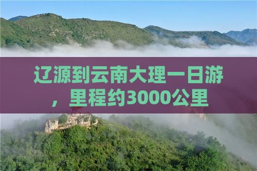 辽源到云南大理一日游，里程约3000公里