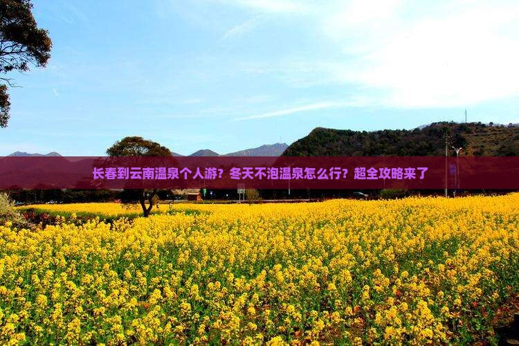长春到云南温泉个人游？冬天不泡温泉怎么行？超全攻略来了