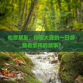 松原朋友，你在大理的一日游藏着怎样的故事？