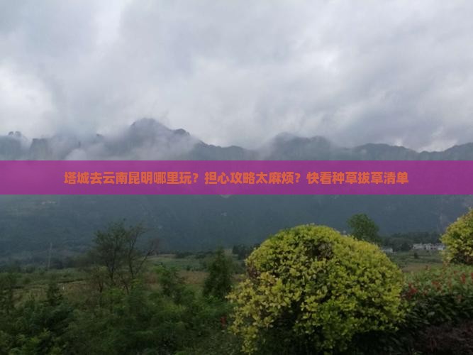 塔城去云南昆明哪里玩？担心攻略太麻烦？快看种草拔草清单