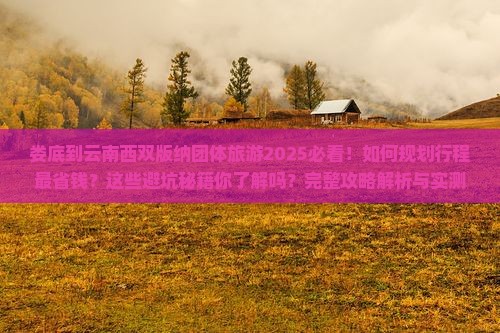 娄底到云南西双版纳团体旅游