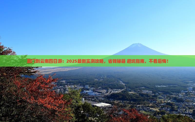 厦门到云南四日游
