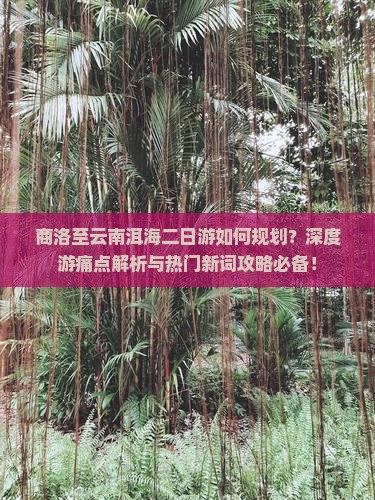 商洛至云南洱海二日游如何规划？深度游痛点解析与热门新词攻略必备！