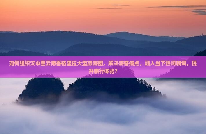 如何组织汉中至云南香格里拉大型旅游团，解决游客痛点，融入当下热词新词，提升旅行体验？