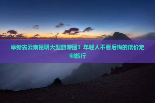 阜新去云南昆明大型旅游团？年轻人不看后悔的低价定制旅行