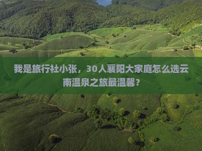 我是旅行社小张，30人襄阳大家庭怎么选云南温泉之旅最温馨？