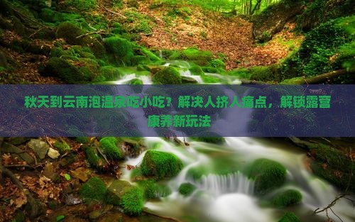 秋天到云南泡温泉吃小吃？解决人挤人痛点，解锁露营+康养新玩法