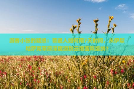 游客小张的疑惑：普通人如何用7天时间，从伊犁哈萨克草原深度游到云南西双版纳？
