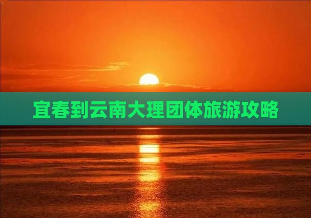 宜春到云南大理团体旅游