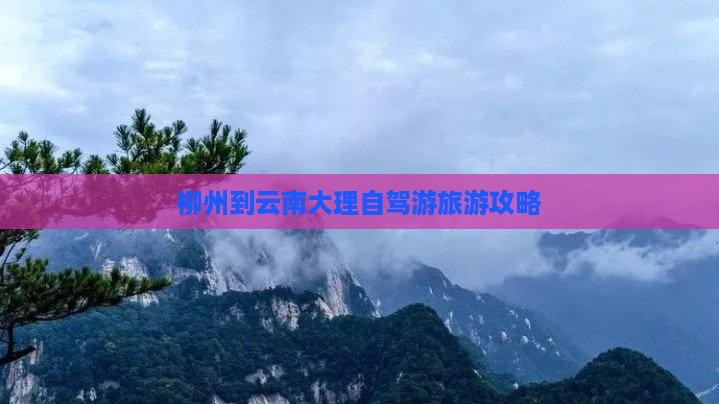 柳州到云南大理个人游
