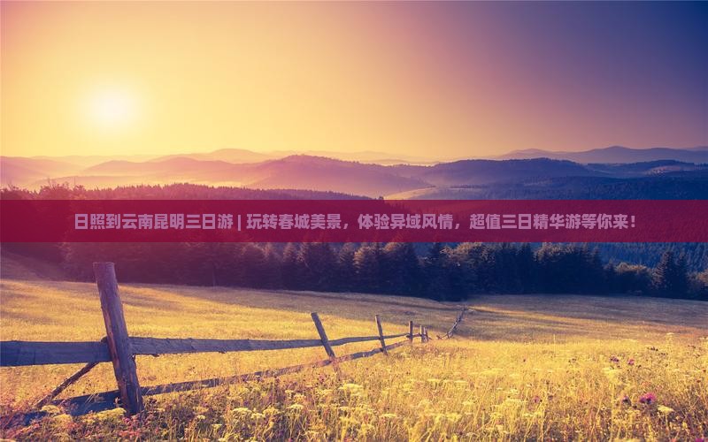 日照到云南昆明三日游