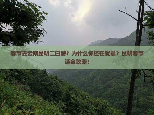 春节去云南昆明二日游