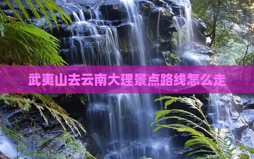 武夷山去云南大理景点路线怎么走