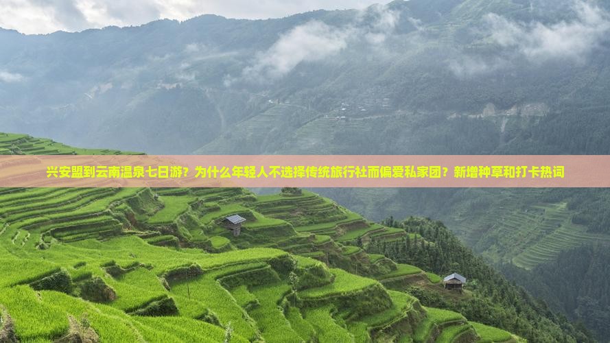 兴安盟到云南温泉七日游？为什么年轻人不选择传统旅行社而偏爱私家团？新增种草和打卡热词