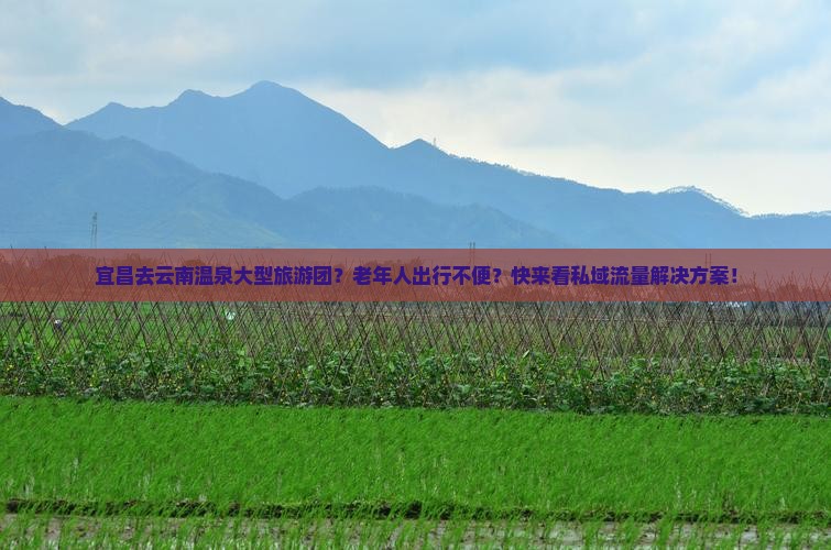宜昌去云南温泉大型旅游团？老年人出行不便？快来看私域流量解决方案！