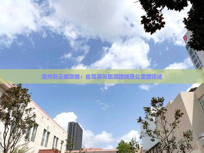 温州到云南攻略：自驾游与旅游路线及公里数详述