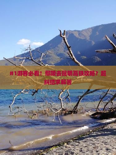 #1游客必看！鄢陵去昆明高铁攻略？超纠结求解答