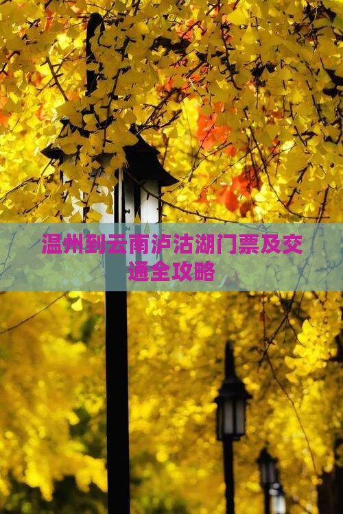 温州到云南泸沽湖门票及交通全攻略