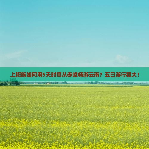 上班族如何用5天时间从赤峰畅游云南？五日游行程大！