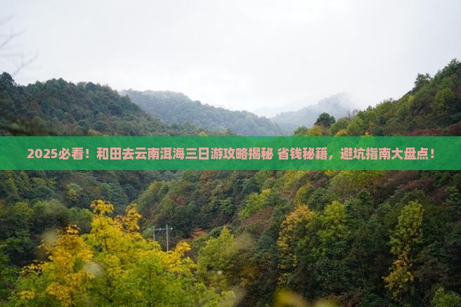 和田去云南洱海三日游