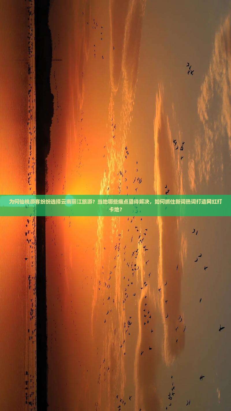 为何仙桃游客纷纷选择云南丽江旅游？当地哪些痛点亟待解决，如何抓住新词热词打造网红打卡地？