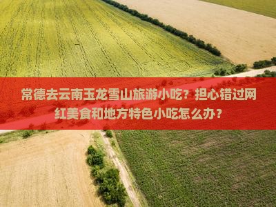 常德去云南玉龙雪山旅游小吃