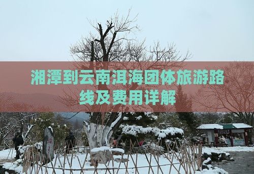 湘潭到云南洱海团体旅游