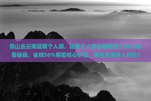保山去云南昆明个人游