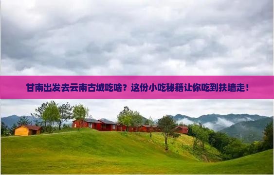 甘南去云南古城旅游小吃