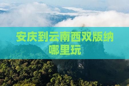 安庆到云南西双版纳哪里玩