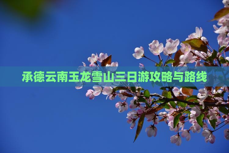 承德去云南玉龙雪山三日游