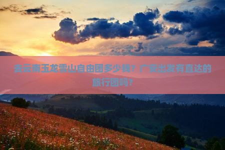 广安去云南玉龙雪山自由团