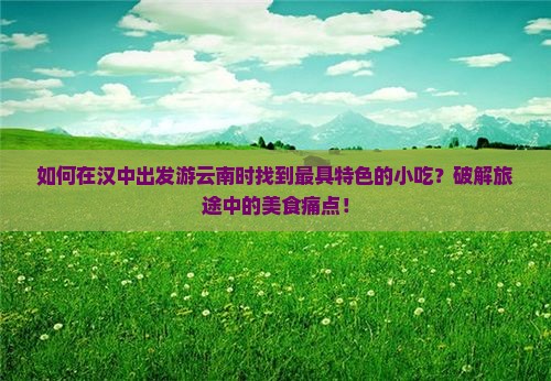 汉中去云南旅游小吃