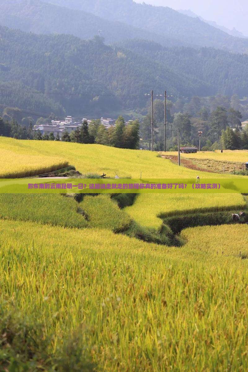 黔东南到云南昆明一日