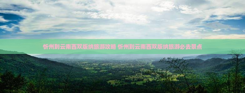 忻州到云南西双版纳旅游