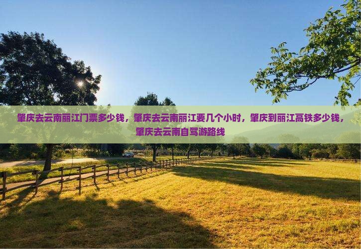肇庆去云南丽江门票