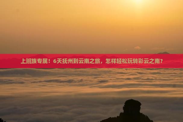 抚州去云南六日游