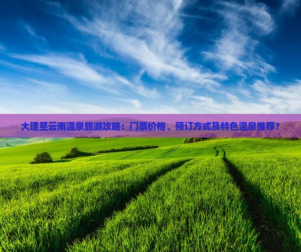 大理到云南温泉门票