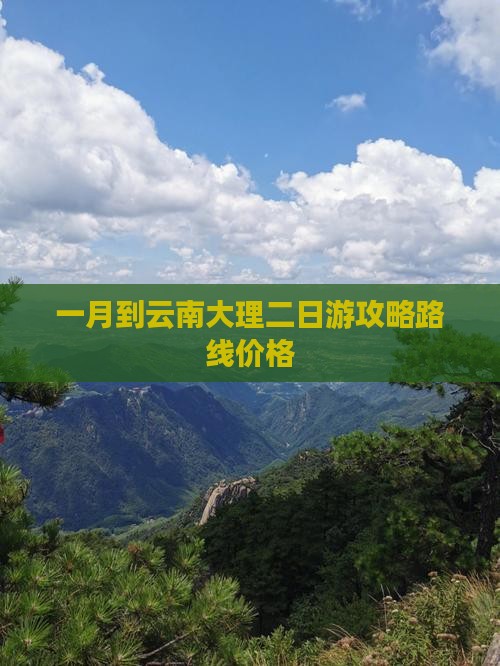 一月到云南大理二日游