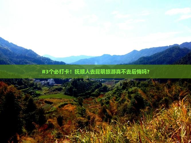 抚顺去云南昆明必去地