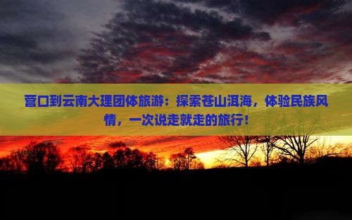 营口到云南大理团体旅游