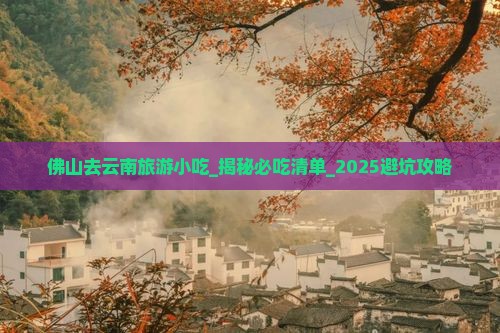 佛山去云南旅游小吃