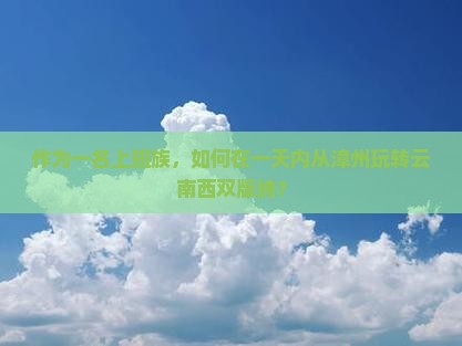 漳州去云南西双版纳一日 漳州去云南西双版纳一日