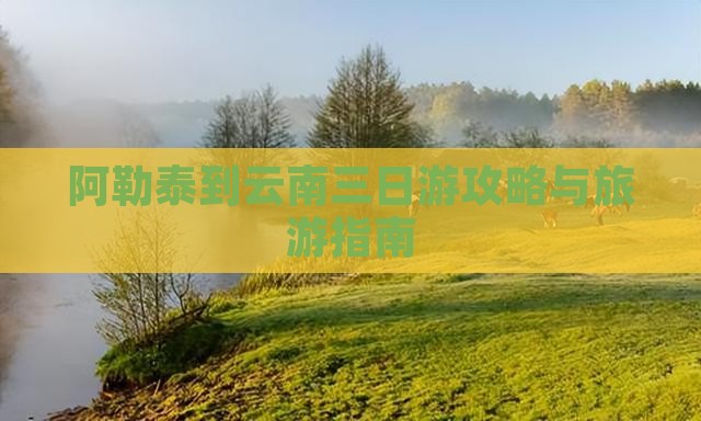 阿泰勒到云南三日游