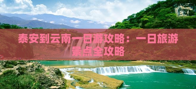 泰安到云南一日