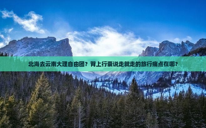 北海去云南大理自由团